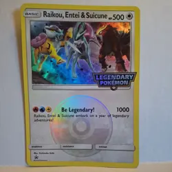 POKEMON JOHTO Raikou Entei Suicune Legendary JUMBO CARD (Jumbo/Oversized Size)LP - Image 1