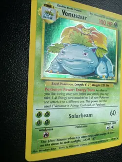 Venusaur Base Set Holo Rare 15/102 - Pokemon TCG 1999 WOTC Vintage Card HP - Image 2