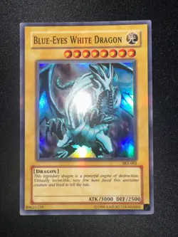 Yu-Gi-Oh! BLUE EYES WHITE DRAGON SKE-001 Super Rare UNLIMITED YuGiOh Card - VLP - Image 1