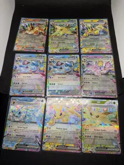 Pokemon TCG Eeveeloutions EX Double Rare Holo Prismatic Evolutions Card Lot (9) - Image 1