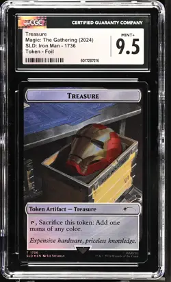 TREASURE TOKEN Secret Lair Foil Marvel Iron Man CGC 9.5 Mint MTG [Nostalgium] - Image 1