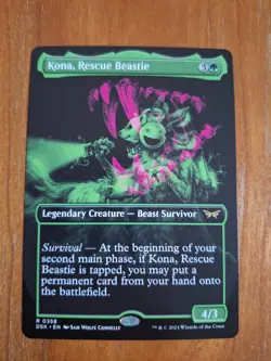 Kona, Rescue Beastie DSK 358 Showcase Borderless Rare Duskmourn LP MTG - Image 1
