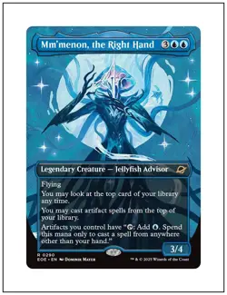 1x Mm'menon, the Right Hand, Edge of Eternities, Borderless Art, MTG NM - Image 1