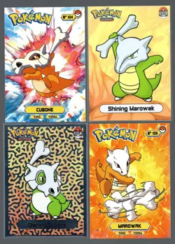🔥SHINING CUBONE & MAROWAK Non-TCG SHINY POKEMON Card Kanto Peru Foil NM🔥 - Image 1
