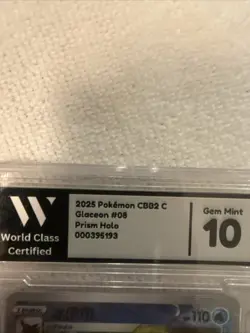 Graded Slab Pokemon Glaceon 0808/14 Rotary Holo Chinese Gem Pack Vol 2 Gem Mt 10 - Image 4