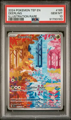 2024 POKEMON TEF EN-TEMPORAL FORCES ILLUSTRATION RARE #165 DEERLING PSA 10 - Image 1