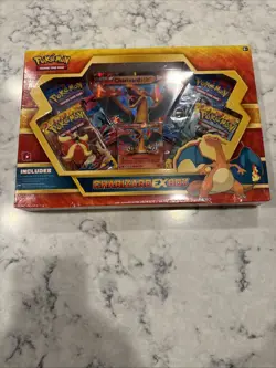 2014 Sealed XY Charizard EX Pokemon Collection Box With Torn Wrap - Image 1