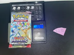 GOD PACKU 22.32g VERY HEAVY Prismatic Evolutions Pokemon Sealed Booster Pack New - Image 1
