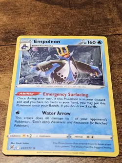 Pokemon TCG Empoleon Sword & Shield: Brilliant Stars 037/172 Foil Rare NM - Image 1
