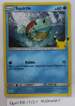 Pokemon TCG Squirtle 017/025 McDonald's 25th Anniversary Holo Near Mint NM 2021 - Image 3