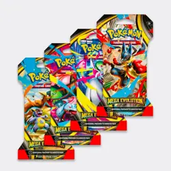 Pokemon TCG (4) Mega Evolutions Sleeved Booster Packs - Full Art Set SEALED! - Image 1