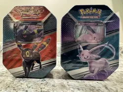 Pokemon TCG V HEROES Tins Set of 2 Espeon And Umbreon. New Sealed - Image 1