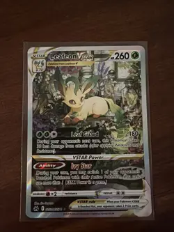 Pokemon TCG Crown Zenith Galarian Gallery Leafeon VSTAR Ultra Rare GG35/GG70 - Image 1