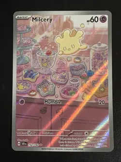 Milcery 152/142 Pokemon Stellar Crown Illustration Rare Full Art Holo Near Mint - Image 1