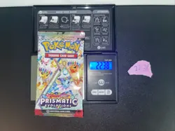 GOD PACKU 22.38g VERY HEAVY Prismatic Evolutions Pokemon Sealed Booster Pack New - Image 1