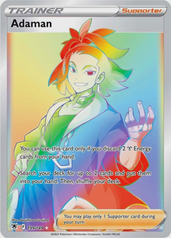 Pokemon TCG Adaman 199/189 Astral Radiance Full Art Secret Rare Rainbow Holo - Image 1
