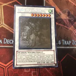 Yugioh! Junk Berserker EXVC-EN037 Ghost Rare Unlimited NM - Image 1