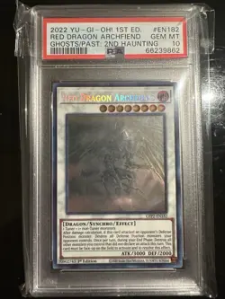 Yugioh PSA 10 Red Dragon Archfiend M GFP2-EN182 Ghost Rare 1st Ed - Image 1