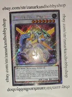 Yugioh! Power Tool Dragon RA04-EN135 Platinum Secret Rare 1st Ed NM - Image 1