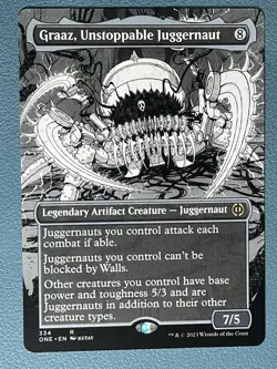MTG Graaz, Unstoppable Juggernaut (Showcase) Phyrexia ONE NM - Image 1