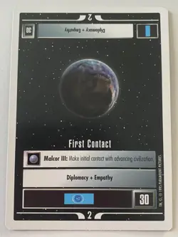 Star Trek CCG 1E WB95 FIRST CONTACT Rare Card NEVER PLAYED - Image 1