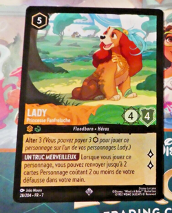 Lorcana Chapter 7 Disney Card Super Rare Carte Lady 28/204 FR Francais FR Mint - Image 1