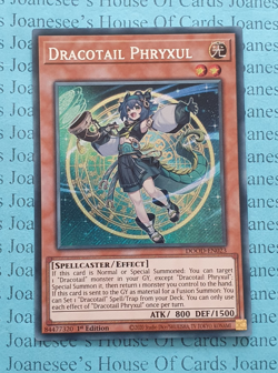 DOOD-EN023 Dracotail Phryxul Secret Rare Yu-Gi-Oh Card 1st New - Image 1