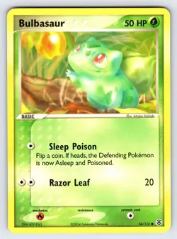 Bulbasaur 54/112 2004 EX FireRed & LeafGreen Pokemon Card TCG Nintendo - VLP - Image 1