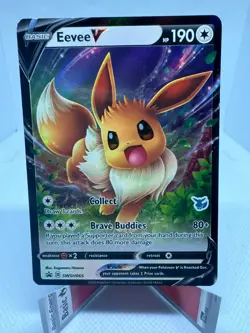 Eevee V SWSH065 SWSH: Sword & Shield Promo Cards Holo LP - Image 1