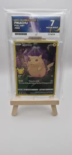 Pokemon Pikachu TCG Holo Card Celebrations 005/025 Ace Graded 7 - Image 1