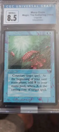 Magic the Gathering Legends Mana Drain CGC 8.5! A great investment piece! - Image 1