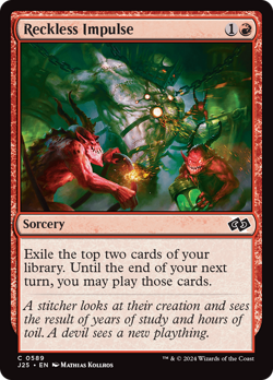 Reckless Impulse #589 | Near Mint | Foundations Jumpstart Magic MTG - Image 1