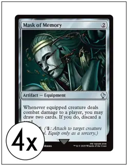 4x Mask of Memory, Final Fantasy Commander, Magic MTG NM - Image 1