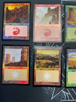 MTG, Magic retro border 10 vintage FOIL land lot. Onslaught, Invasion, Odyssey - Image 2