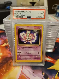 1999 Pokemon Mewtwo Black Star Promo #3 PSA 6 Mewtwo Strikes Back MINT - Image 1