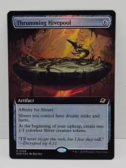 Thrumming Hivepool - Borderless Foil - Edge of Eternities Rare Artifact - Image 1