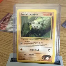 Pokemon TCG Brock's Mankey Gym Heroes 67/132 Regular NM WOTC Vintage - Image 1