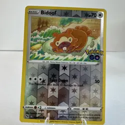 Bidoof (Peelable Ditto) 059/078 Pokemon GO Reverse Holo (NM) 2022 - Image 1