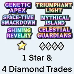 TRADE Pokemon TCG pocket 1 Star & 4 Diamond (Read Description) - Image 1