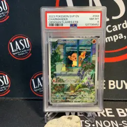 2023 POKEMON SVP EN-SV BLACK STAR PROMO #044 CHARMANDER PSA 8 - Image 1