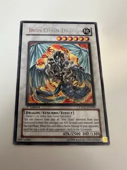 Yu-Gi-Oh! TCG Iron Chain Dragon Crossroads of Chaos CSOC-EN040 1sr Edition - Image 1