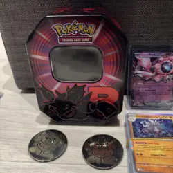 Pokemon TCG Destined Rivals Team Rocket Tin Bundle Job Lot 35 Cards - Image 2