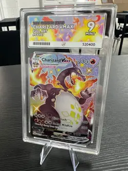 Pokemon TCG Charizard VMAX Shining Fates SV107/SV122 Mint ACE 9 card - Image 1