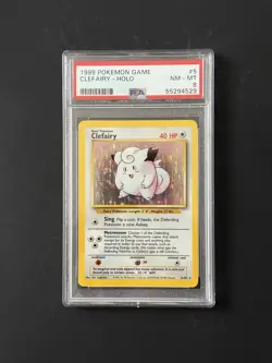Clefairy Holo - 5/102 - Base Set Vintage WOTC Pokemon Card - PSA 8 [B] - Image 1