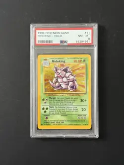 Nidoking Holo - 11/102 - Base Set Vintage WOTC Pokemon Card - PSA 8 - Image 1
