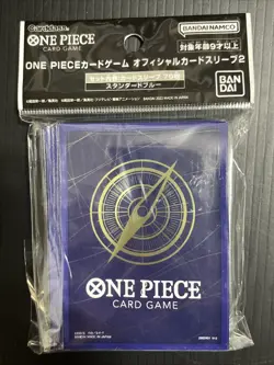 ONE PIECE TCG Card Game Series 2 Standard BLUE Sleeves (70 pack) PROSHIPPER - Image 1