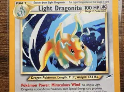Pokemon TCG Light Dragonite Neo Destiny 14 Holo Unlimited Rare Card - Image 5