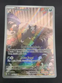 Pokemon Card Houndour 204/197 Illustration Rare Scarlet & Violet Obsidian Flames - Image 1