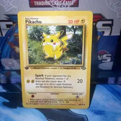 1st Edition Pikachu 60/64 Jungle Common Pokemon Card - LP - Image 1