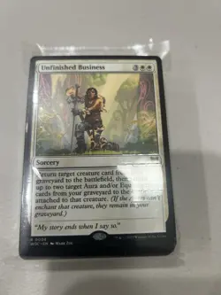 1x Unfinished Business - NM - Wilds of Eldraine Commander - SPARROW MAGIC - Image 1